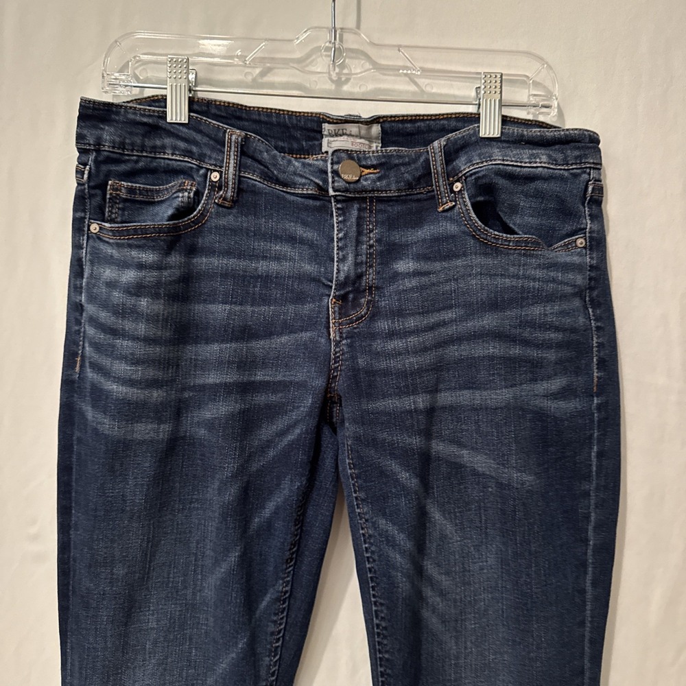 BKE Stella Bootcut Jeans WMS 30x35 1/2 Dark Wash Stretch Blue LOW RISE